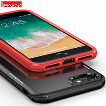IPAKY-funda de silicona de lujo para iPhone SE 2020, carcasa híbrida de acrílico Super a prueba de golpes, transparente, fina, para iPhone 7 8 2024 - compra barato