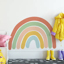 Pegatina de pared de arco iris para habitación de niños, decoración de dormitorio, papel tapiz autoadhesivo de PVC, Mural de Color, D30 2024 - compra barato