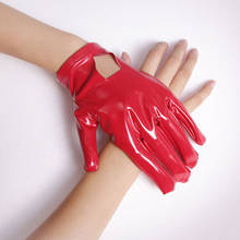 Guante brillante de PVC para Cosplay, guantes sexys de látex de cuero de imitación, Punk, ahuecados, Hip-pop, traje de Jazz, accesorio F17 2024 - compra barato