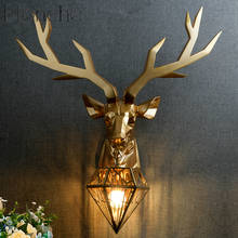 Nordic Deer Head Wall Light Modern Simple Gold Led Wall Sconces for Living Room Bedroom Corridor Art Decor Background Wall Lamp 2024 - buy cheap