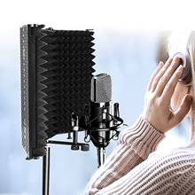 Studio Microphone Isolation Shield Foldable High Density Absorbing Foam Condenser Microphone Accessory For Panel Sound Recording 2024 - buy cheap