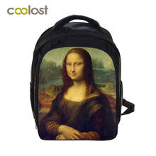 Рюкзак для детского сада Da Vinci Mona Lisa для мальчиков и девочек с рисунком Пикассо, детские школьные сумки, Детский рюкзак для малышей 2024 - купить недорого