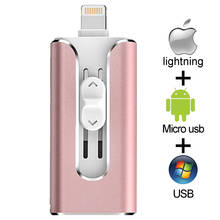 Metal USB Flash Drive 128GB OTG Pen Drive 32GB 64GB USB 3.0 Flash Disk for iPhone 11 Pro/XR/XS Max USB Memory Stick 256gb 2022 - buy cheap