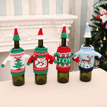 Beer Christmas Decoration Bottle Set Sweater Bottle  Restaurant Bar Festival Decoration Bottle Accessories  Beer Santa Claus 2024 - buy cheap