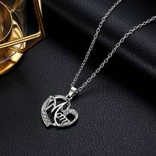 Mother's Day Jewelry Gift Necklace Mom Letter Love Heart Shaped Crystal Pendant Necklace Charms Choker Best Gift For Mother 2024 - buy cheap