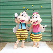 Advertising Bee Hornet Mascot Costume Suits Adults Honeybee Animal Cosplay Party Game Fancy Dress Outfits Parade Character 2019 2024 - buy cheap