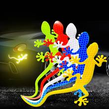 New Style Car Reflective Sticker Waterproof Safety Warning Mark Auto Decor Gecko Reflective Strip Tape Bumper Car Sticker 2024 - buy cheap