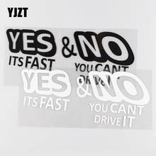 YJZT 22,6 см * 9,7 см Yes & No крутая Автомобильная наклейка Модные наклейки для автомобиля виниловые чехлы для дрифта черный/серебристый 4A-0212 2024 - купить недорого