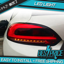 AKD tuning cars Tail lights For VW Scirocco R Taillights LED DRL Running lights Fog lights angel eyes Rear parking lights 2024 - buy cheap