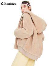 CINEMORE-abrigo de piel para mujer, ropa suelta de calidad, chaqueta de oso de peluche, abrigo de invierno, K9051, novedad de 2020 2024 - compra barato