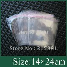 500x clear Self Adhesive Seal Plastic Bag 14x24cm opp bag /poly bag free shipping 2024 - buy cheap