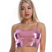 Sexy Reflective Bralette Crop Top Women Summer Holographic Cami Top Backless Adjustable Strap Tank Top Camis Clubwear 2024 - buy cheap
