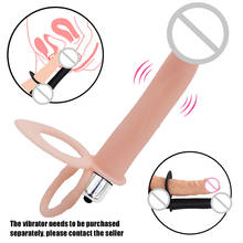 Erotic Dildo Bullet Vibrator Double Penetration Anal Dildo Strapon Big Penis Toy For Erotic Adult Vibrator Sex Toys For Woman 2024 - buy cheap