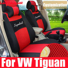 CARTAILOR front & rear car seats cover fit for vw tiguan 2012 2013 seat covers & supports sandwich fabric auto seat cushions pad 2024 - buy cheap