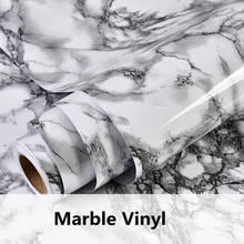HOHOFILM Marble Vinyl Black&white Wallpaper kitchen Sticker Background Wall Vinyl Wall Paper Roll Wallpapers adhesive sticker 2024 - buy cheap