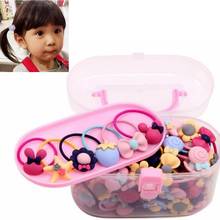 40Pcs Lot Girls Hair Accessories Gift Box Elastic Hair Bands Flower Hair Clip Bows Headband Hairband Cute Hairbands for Kids 2024 - buy cheap