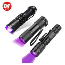 Linterna UV de luz ultravioleta con función de Zoom, Mini luz UV negra, Detector de manchas de orina de mascotas, escorpión, batería AA/14500 2024 - compra barato