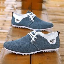 New hot sale men's shoes fashion lace-up linen canvas peas shoes outdoor leisure hiking flat loafers light driving shoes 2024 - buy cheap