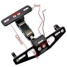 Universal Motorcycle CNC License Registration Plate Holder With LED Light Lamp For X Max XMAX 125 MT10 ER6F FZ6 S2 MT09 2017 2024 - buy cheap
