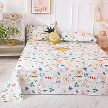 Sábana 100% de algodón para cama de tamaño individual, ropa de cama de algodón puro con estampado de corazón blanco, Sábana doble superior, fundas de almohada de estrellas y King, 3 uds. 2024 - compra barato