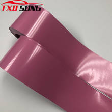 Rollo de papel de aluminio de vinilo para coche, Pegatina autoadhesiva de 10cm de ancho, color rosa brillante, cubierta de envoltura de motocicleta 2024 - compra barato