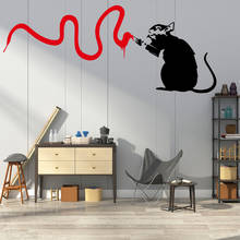 European-Style Banksy Mouse Sticker Waterproof Vinyl Wallpaper Home Decor For Boys Bedroom Decals Wall Decoration 2024 - buy cheap