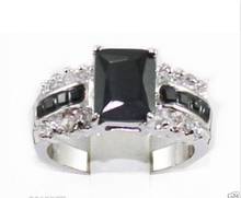 +++ shipping> >>>Genuine black Tourmaline Tanzanite Silver ring size 7-8# 2024 - buy cheap