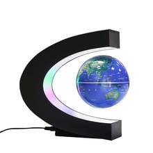 3. 5segundos luz de led em forma de c, levitação magnética, mapa mundi flutuante, globo, decoração de mesa, decoração de home office 2024 - compre barato