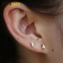 fashion simple 100% 925 streling silver earring hollow round delicate cute earrings female women kids minimalist cz earring 2024 - buy cheap