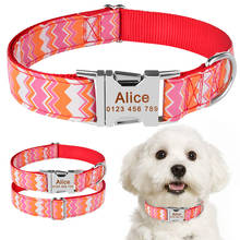 AiruiDog Personalized Dog Collar Fabric ID Name Tag Buckle Custom Engraved Puppy S M L 2024 - buy cheap