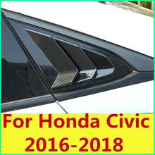 Modificação da grelha da janela traseira falso tuyere decoração exterior acessórios do carro para honda civic 2016-2018 10th gen sedan 2024 - compre barato