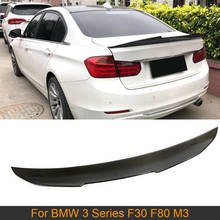 Aerofólio de fibra de carbono para bmw 3 series ens, f30, f80, m3, 2010-2018, para o porta-malas traseiro, asa, spoiler 2024 - compre barato