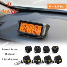 Sensor TPMS para Sistema de control de presión de neumáticos de coche, Monitor Solar, Sensor inalámbrico de neumáticos TMPS con alarma de seguridad interna 2024 - compra barato