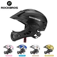 ROCKBROS Kids Cycling Helmet Bike Helmet Full Face Protection Detachable Sports Safety Cap Children Roller Skating Scooter Helme 2024 - buy cheap