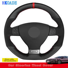 Customize DIY Genuine Leather Car Steering Wheel Cover For Volkswagen Golf 5 Mk5 GTI VW Golf 5 R32 Passat R GT 2005 2024 - buy cheap