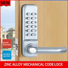 New Zinc Alloy Keyless Mechanical Door Lock Combination Digital Code Deadbolt Lock With Handle Non-Power Lock Access Control 2024 - buy cheap