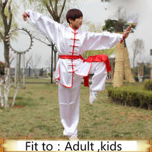 2020 roupa tradicional chinesa tai chi kung fu uniformes wushu terno desempenho trajes de dança crianças adulto 110-180cm sl2980 2024 - compre barato