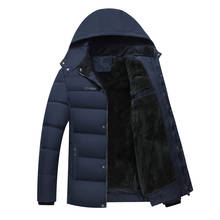 Parka con capucha para hombre, abrigo grueso e impermeable, chaquetas cálidas acolchadas, ropa de invierno, 2020 2024 - compra barato