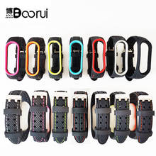 BOORUI correa mi band 6 sport miband 5 strap silicone strap for xiaomi mi band 6 5 4 3 global version texture pattern 2024 - buy cheap