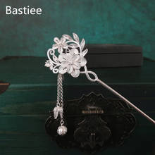 Bastiee Peacock 999 Sterling Silver Hair Stick Accessories For Women Hair Pins Luxury Jewlery Hmong Handmade Ethnic Dangle Hanfu 2024 - buy cheap