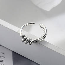Kinel Hot Sale 100% 925 Sterling Silver Twist Finger Rings for Women Punk Vintage Sterling Silver Ring Jewelry Gift 2024 - buy cheap