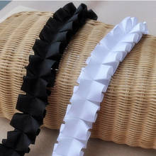 4cm Wide Reflective Double Pleated Ribbon Lace Fabric Handmade DIY Clothes Skirt Wedding Sewing Shoes Hat Home Textile Trim 2024 - купить недорого