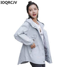 2022 Autumn New Fashion Women Jacket Hooded Coat Spring Long Ladies Casual Windbreaker Female Jackets Slim Outerwear R1043 2024 - buy cheap