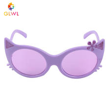 Kids Glasses Girls Cat's Eye Sunglasses Baby Lovely Shades Eyeglasses 2021 Children Colorful Lenses Sun Pink Eyewear Vintage 2024 - buy cheap