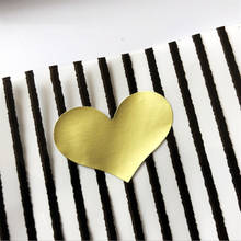 1200 pçs/lote novo coração de ouro bolo feito à mão adesivo de vedação papel kraft diy multifuncional selo adesivo presente etiqueta 2024 - compre barato