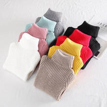 2021 Boys And Girls Thick Sweaters Children Turtleneck Winter Ribbed Sweaters Fashion Knit Sweater Clothing 2024 - buy cheap