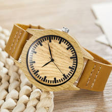 Simple Imitation Wood Watch Men Women Quartz Imitate Wooden Watch Soft Leather Band Wristwatch Male Reloj montre uhr 2024 - buy cheap