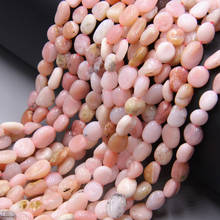 6-8mm freeform natural pebble genuine Pink Opal loose beads for jewelry making natural stone beads diy bracelet jewelry beads 2024 - buy cheap