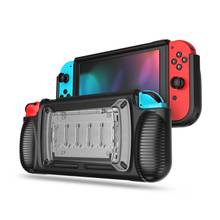 Capa para nintendo switch em tpu macio, capa protetora ultra fina anti-arranhão, com bolsa para cartão de jogos 2024 - compre barato