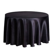 WedFavor 1 шт., Круглый атласный стол, ткань для банкета, покрытие для стола, свадебный стол, Лен для домашнего события, вечеринки, украшения для отеля 2024 - купить недорого